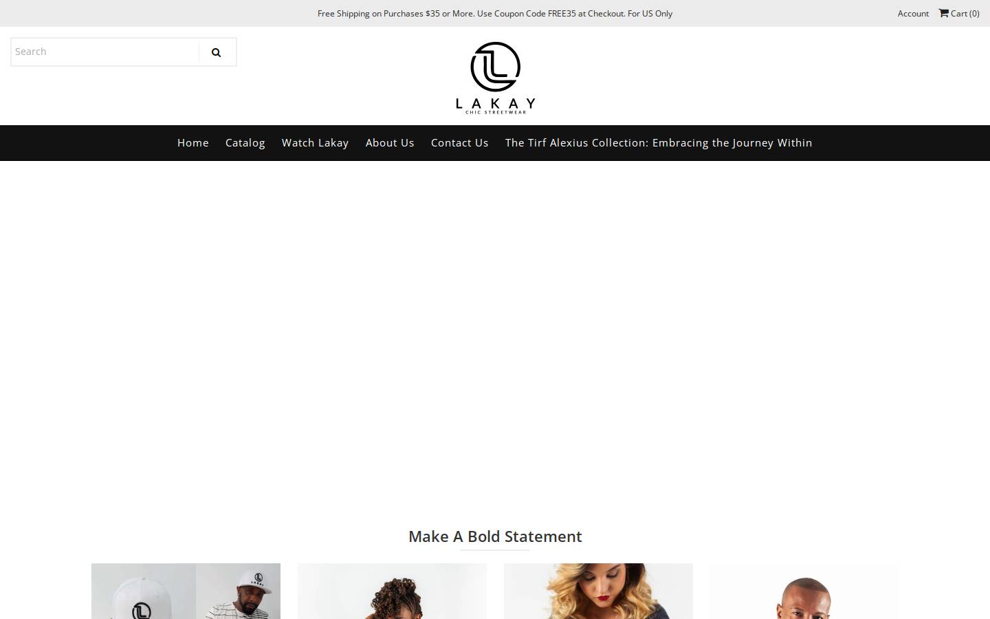 lakaywear.com homepage screenshot