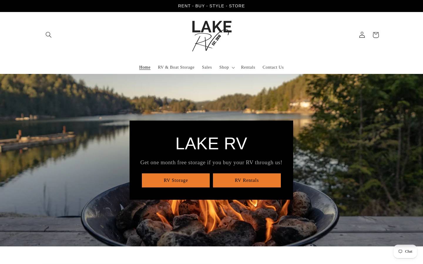 lake-rv.com homepage screenshot