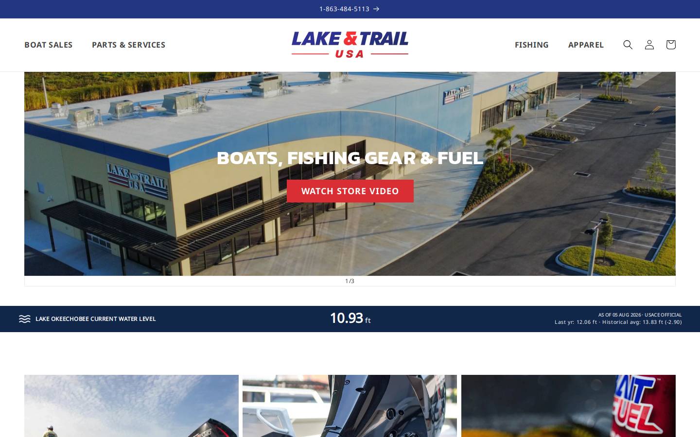 lakeandtrailusa.com homepage screenshot