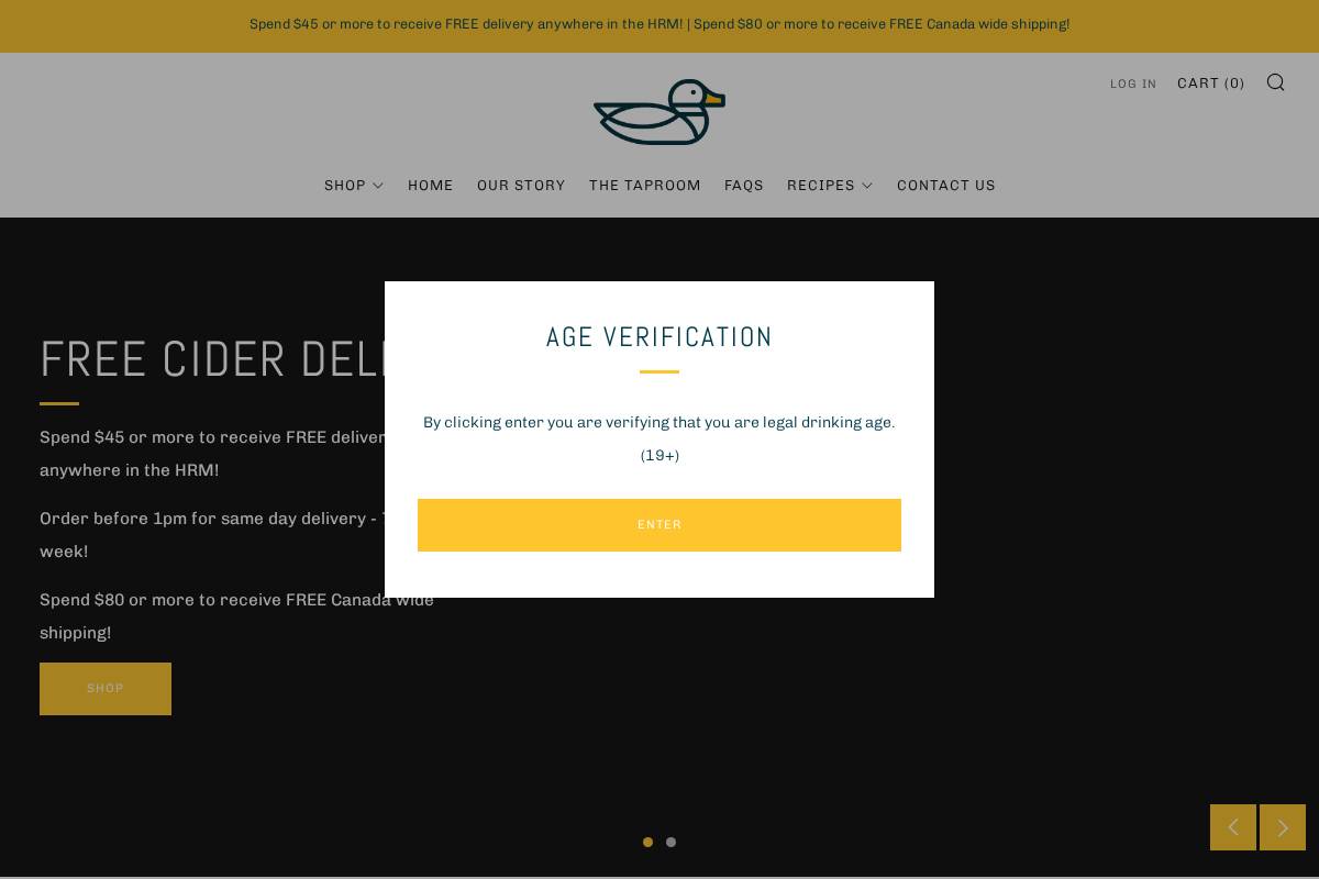 lakecitycider.ca homepage screenshot