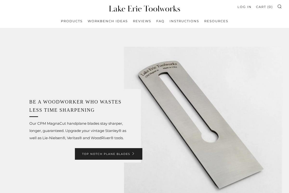 Lake Erie Toolworks homepage screenshot