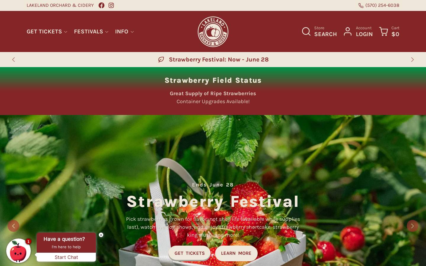 lakelandorchard.com homepage screenshot