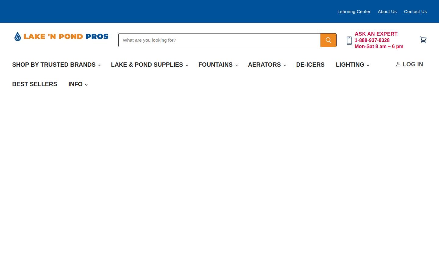 lakenpondpros.com homepage screenshot