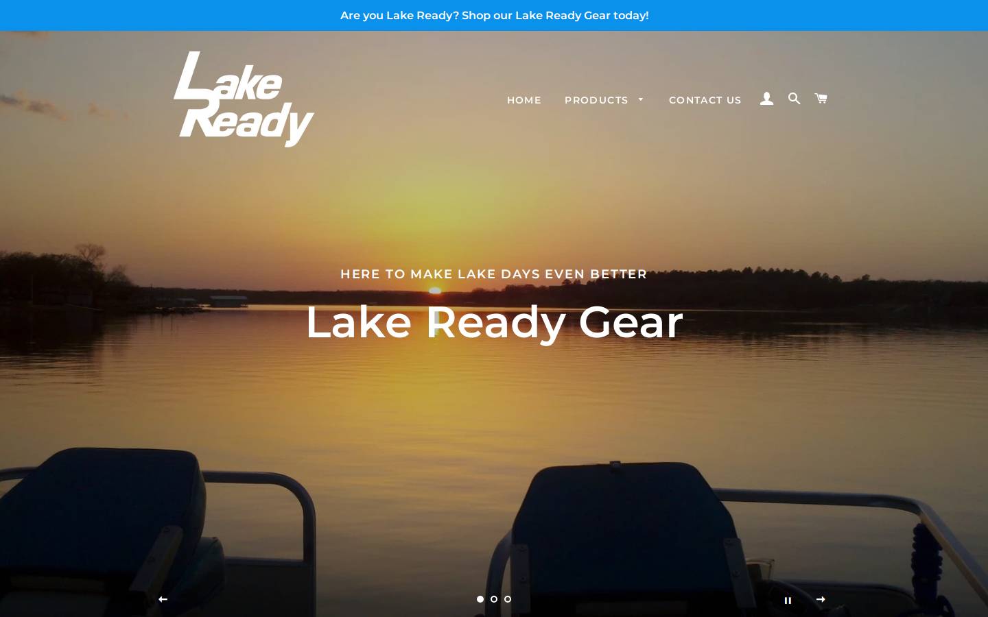 lakereadygear.com homepage screenshot