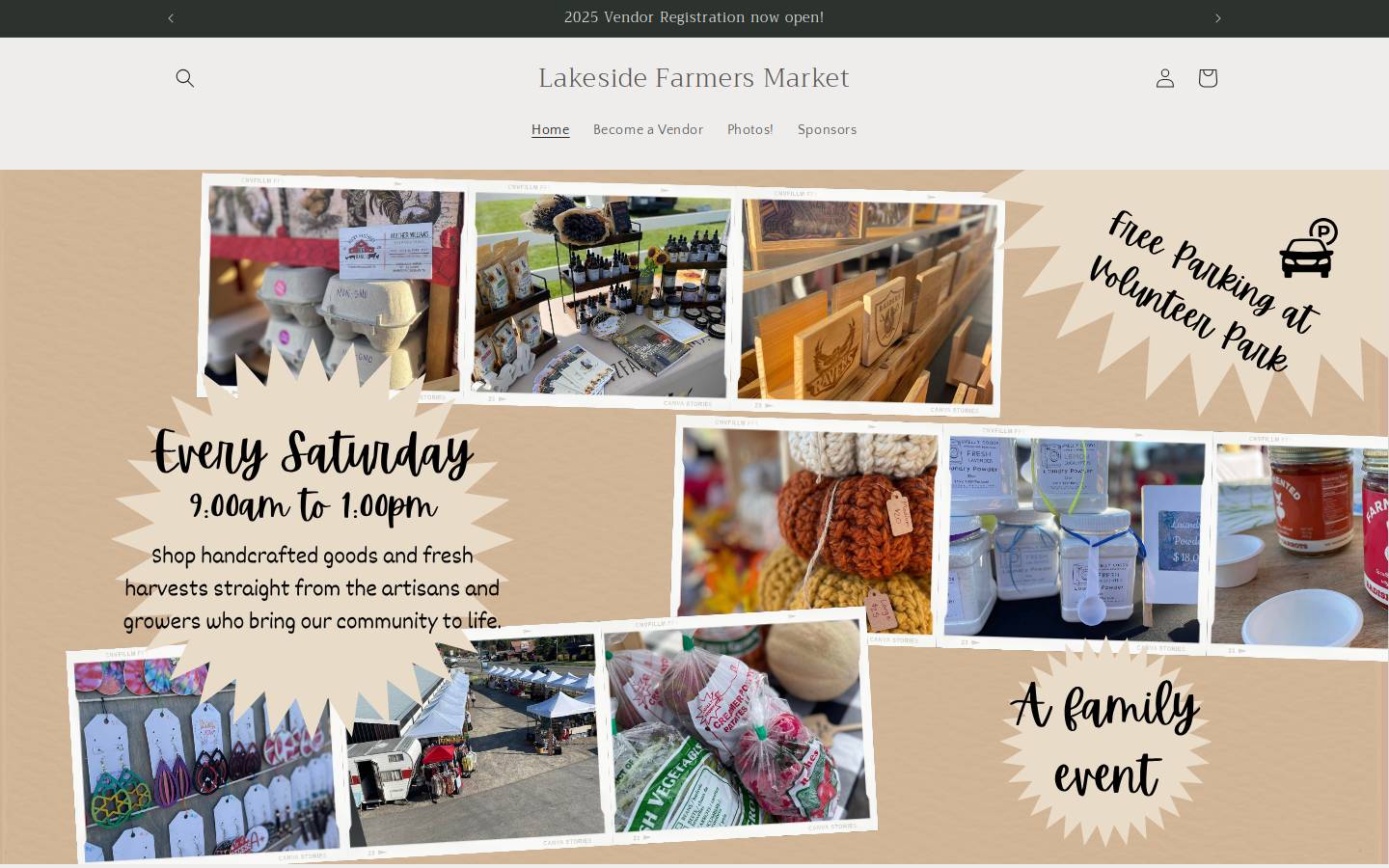 lakesidefarmersmarketmt.com homepage screenshot