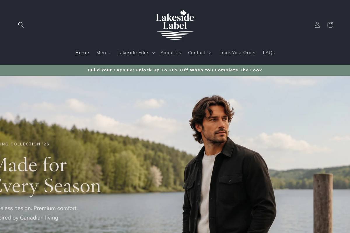 Lakesidelabel homepage screenshot