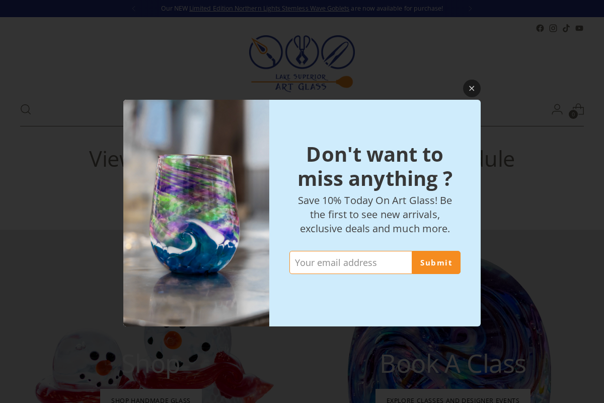 Lake Superior Art Glass homepage screenshot