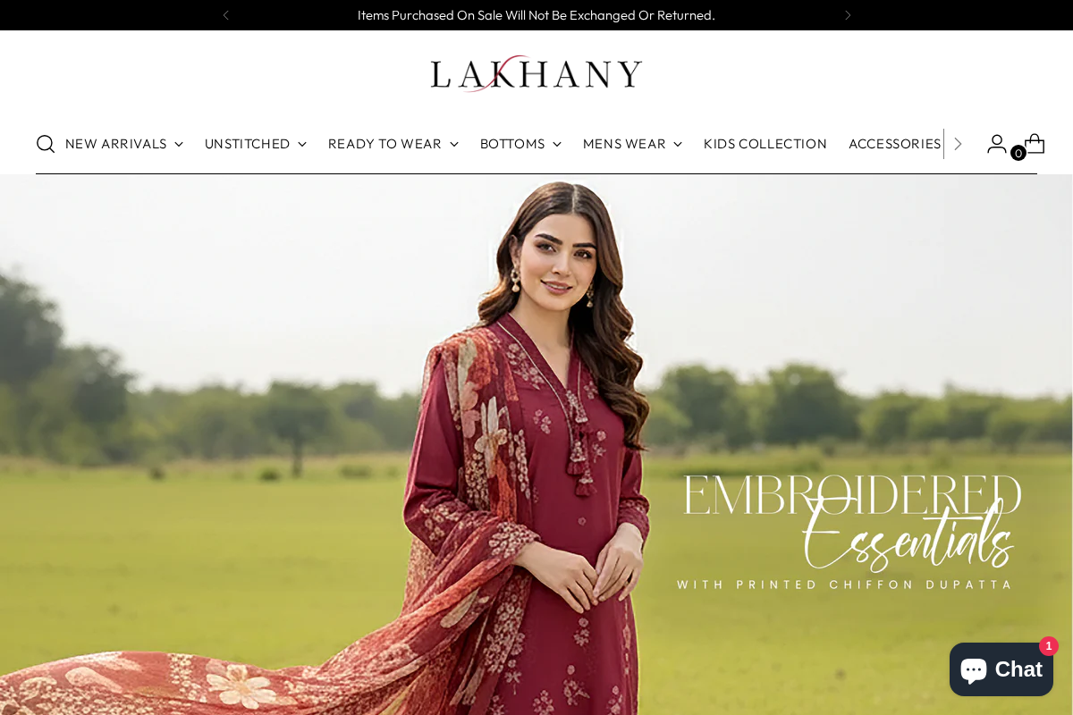 Lakhany Online homepage screenshot