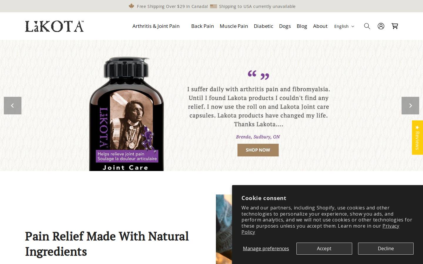 lakotadirect.com homepage screenshot
