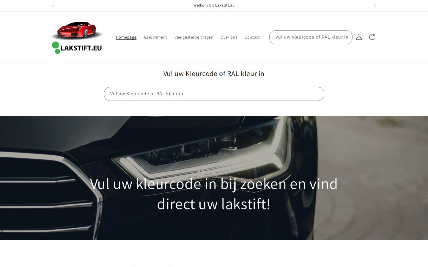 Lakstift homepage screenshot