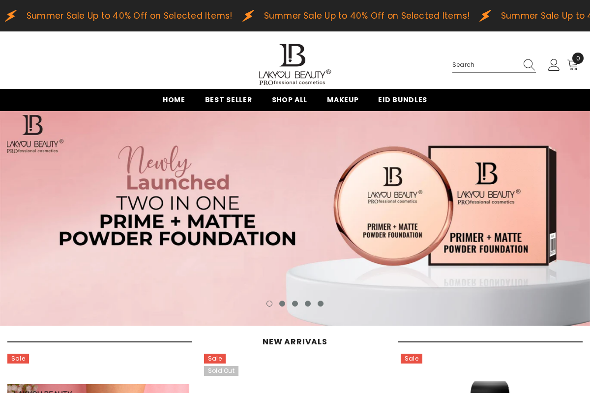 Lakyoubeauty homepage screenshot