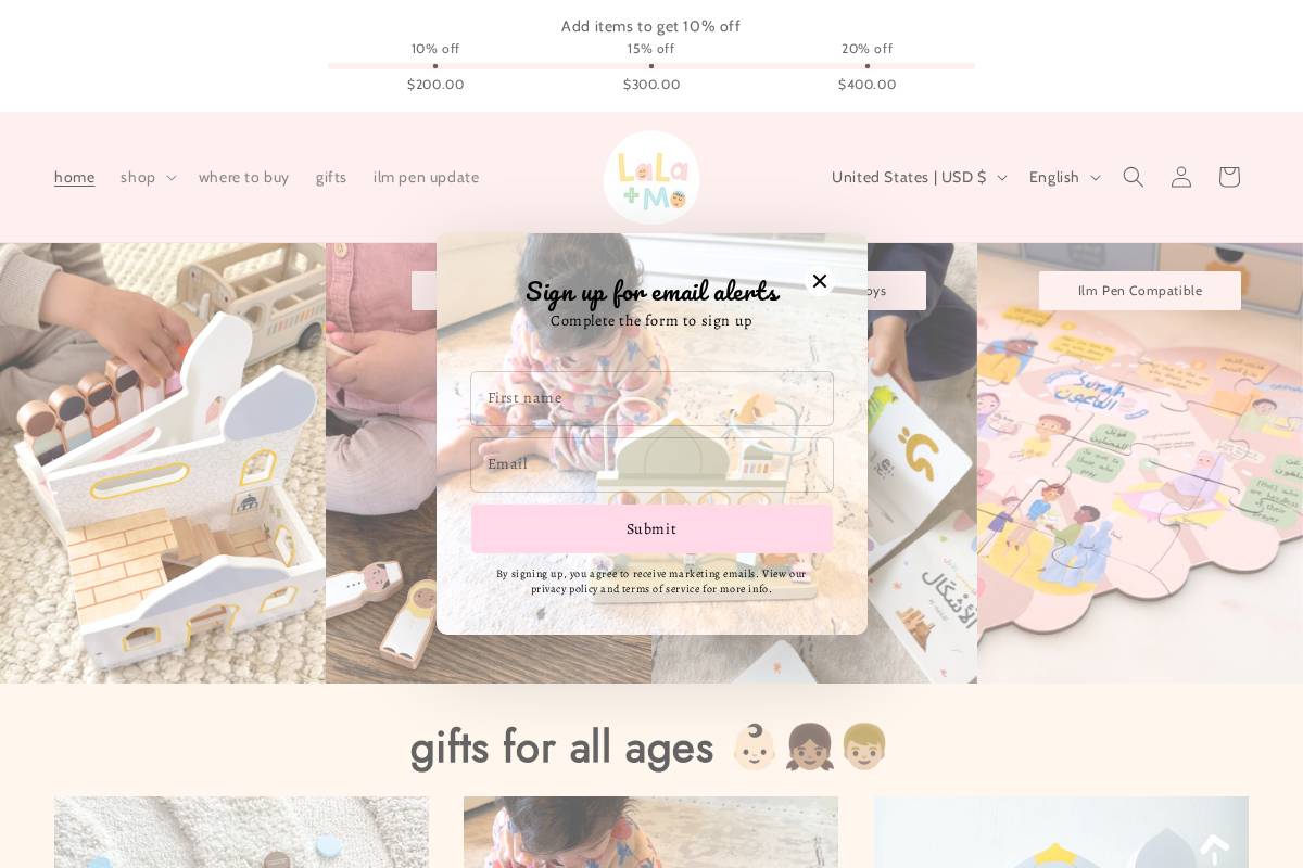 lalaandmo.com homepage screenshot