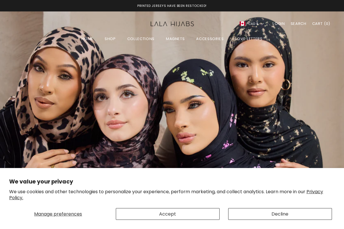 lalahijabs.com homepage screenshot