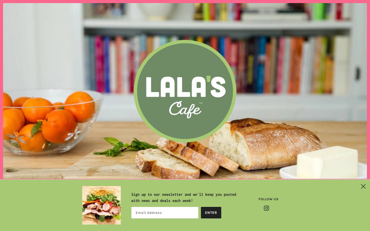 lalascafemarin.com homepage screenshot