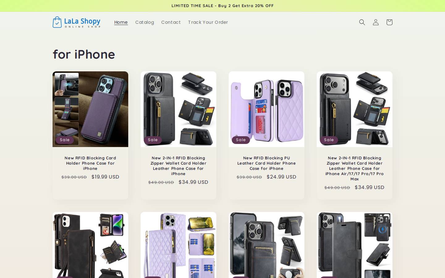 lalashopy.com homepage screenshot