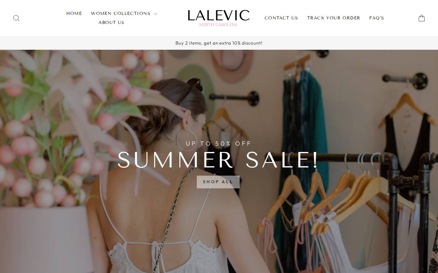 LALEVIC boutique homepage screenshot