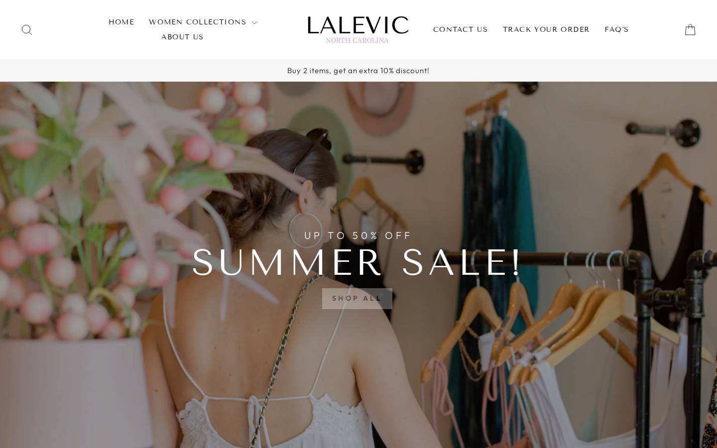 LALEVIC boutique homepage screenshot