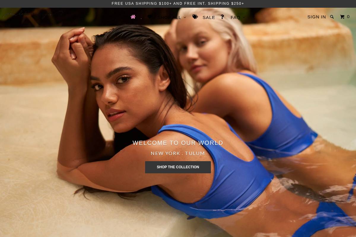 Lali + Layla Swimwear homepage screenshot