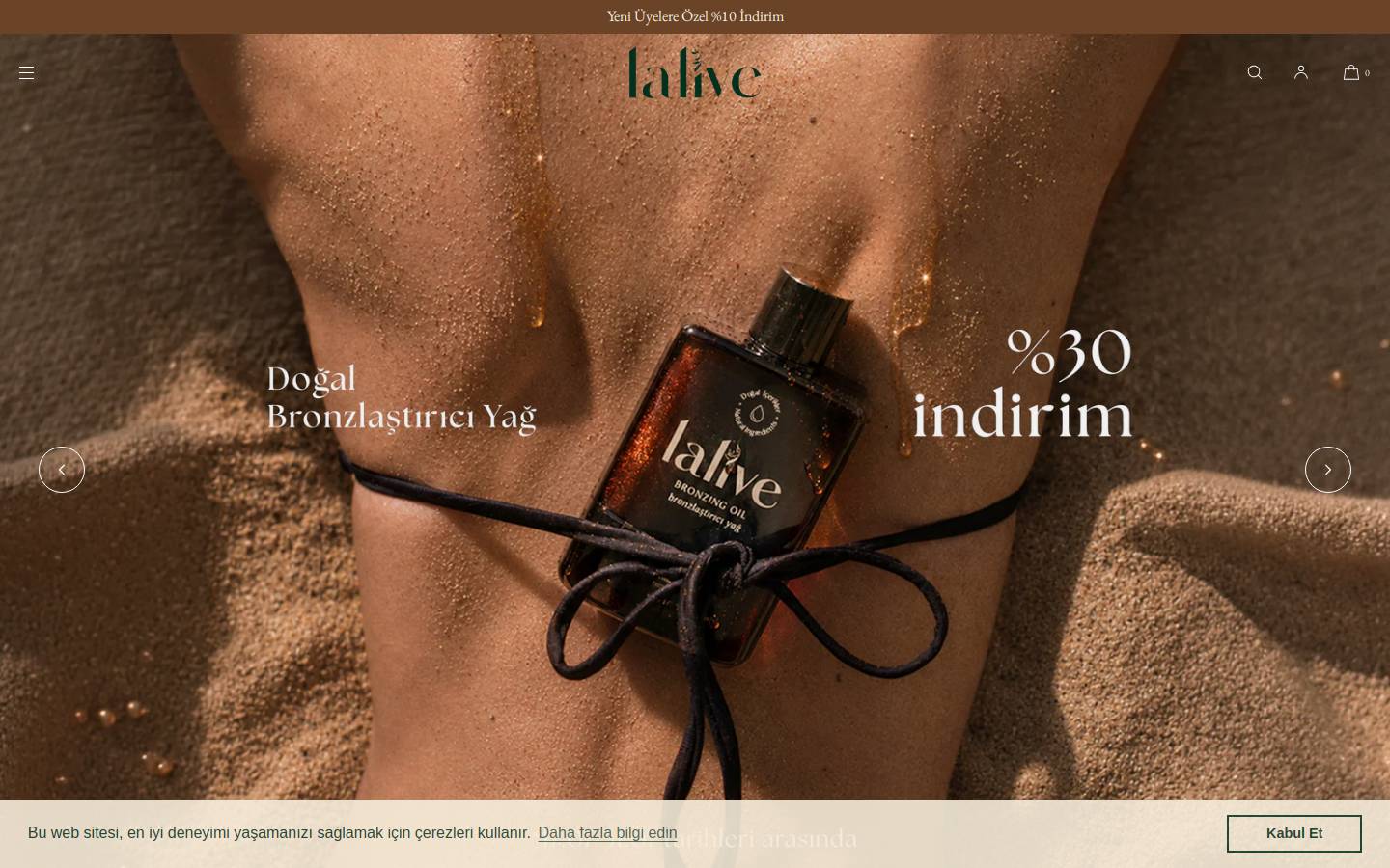 lalivenatural.com homepage screenshot