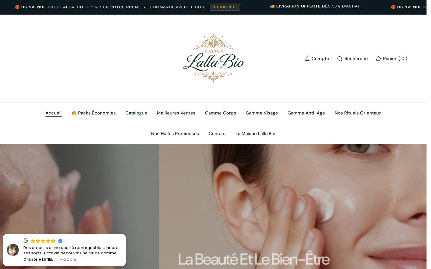 lalla-bio.fr homepage screenshot