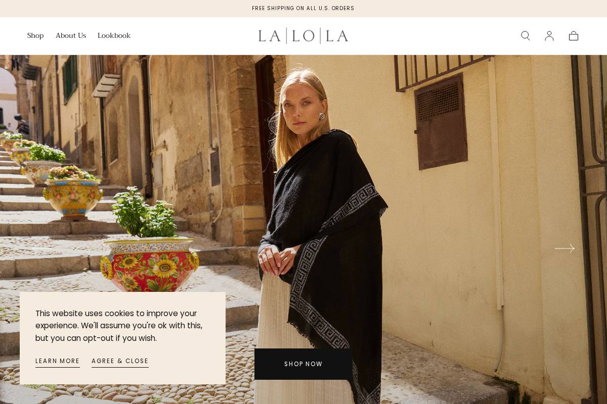 lalolaclothing.com homepage screenshot