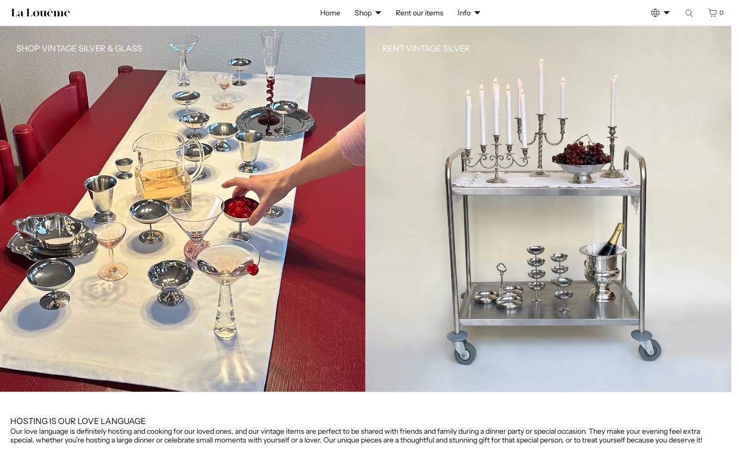 La Louème homepage screenshot