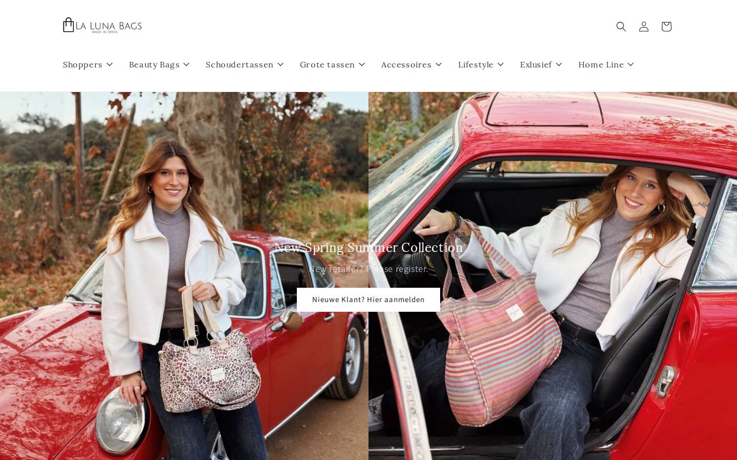 lalunabagsb2b.nl homepage screenshot