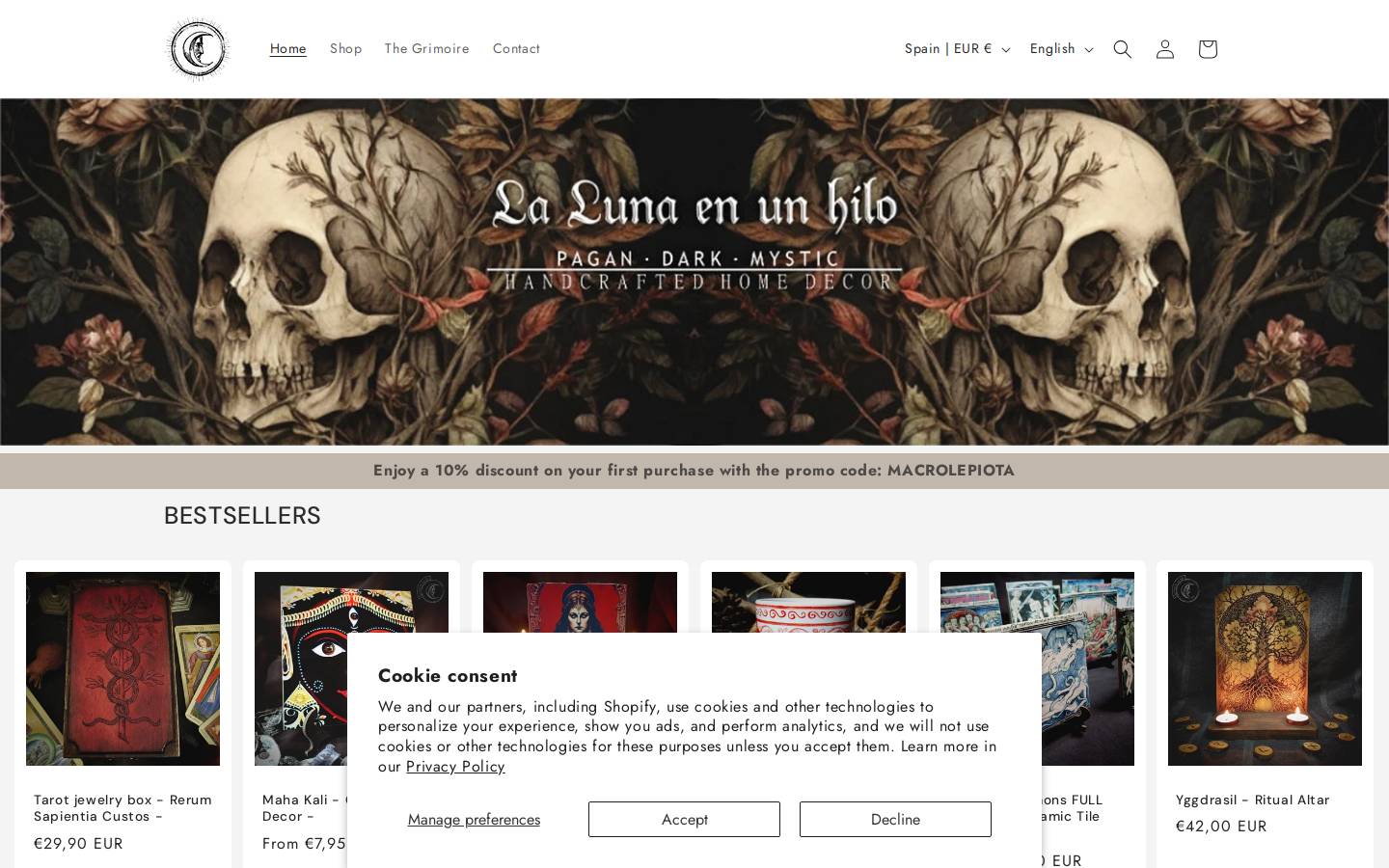 lalunaenunhilo.com homepage screenshot