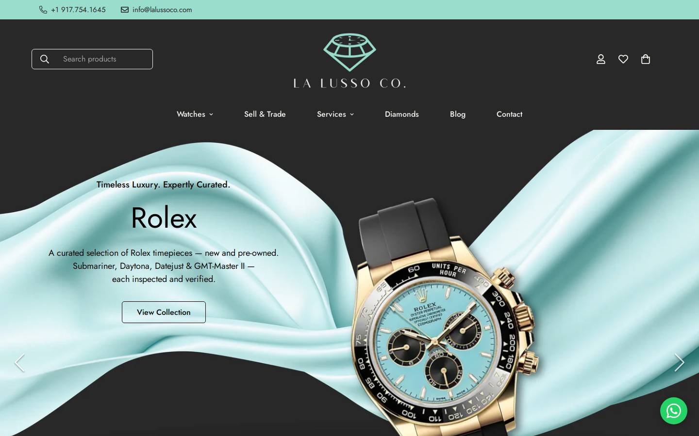 lalusso.co homepage screenshot