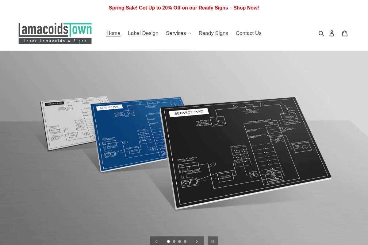 lamacoidstown.ca homepage screenshot