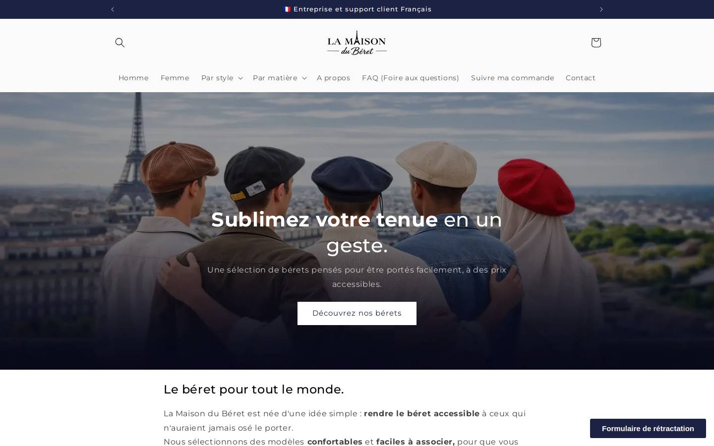 lamaisonduberet.fr homepage screenshot