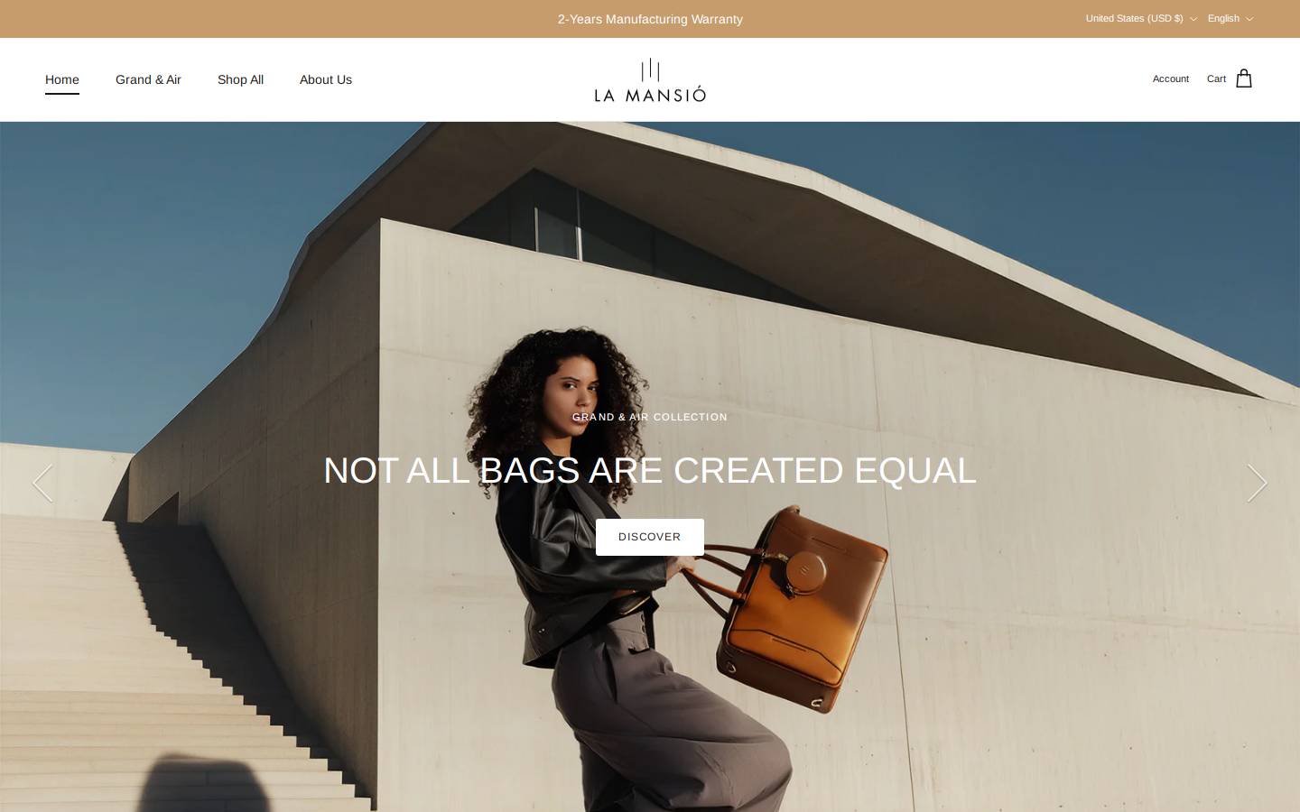 La Mansio homepage screenshot