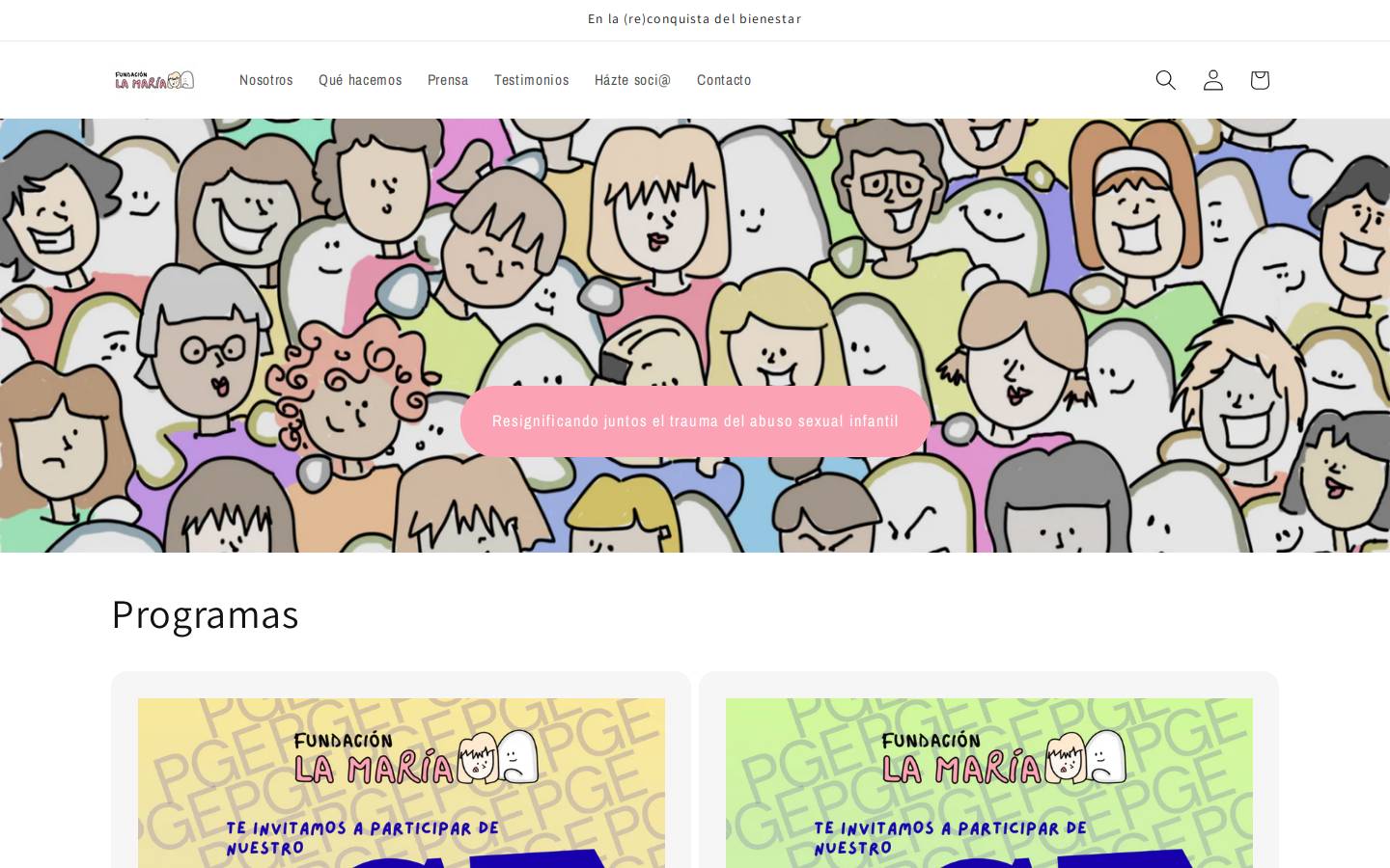 lamaria.org homepage screenshot