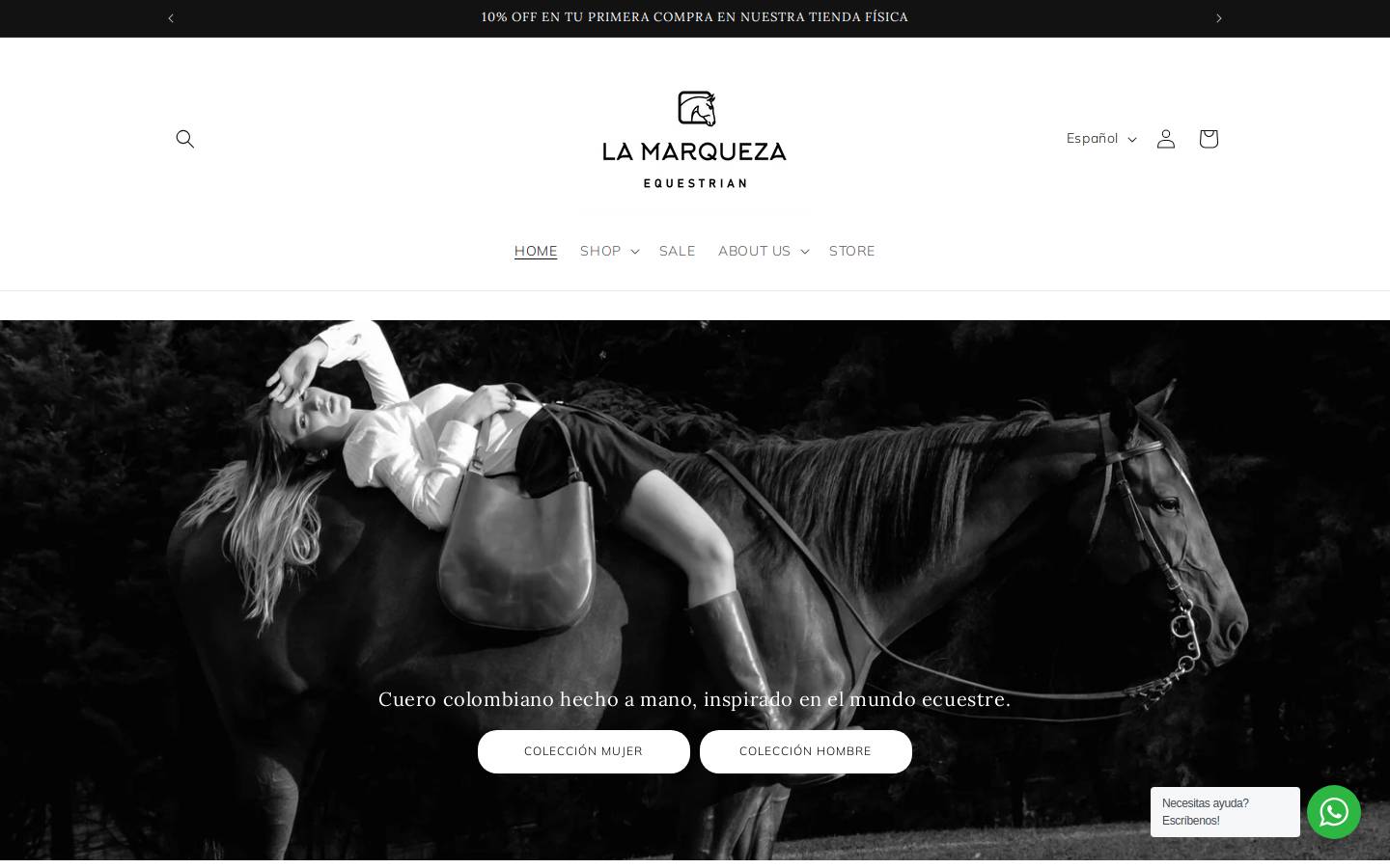 lamarquezaequestrian.com homepage screenshot