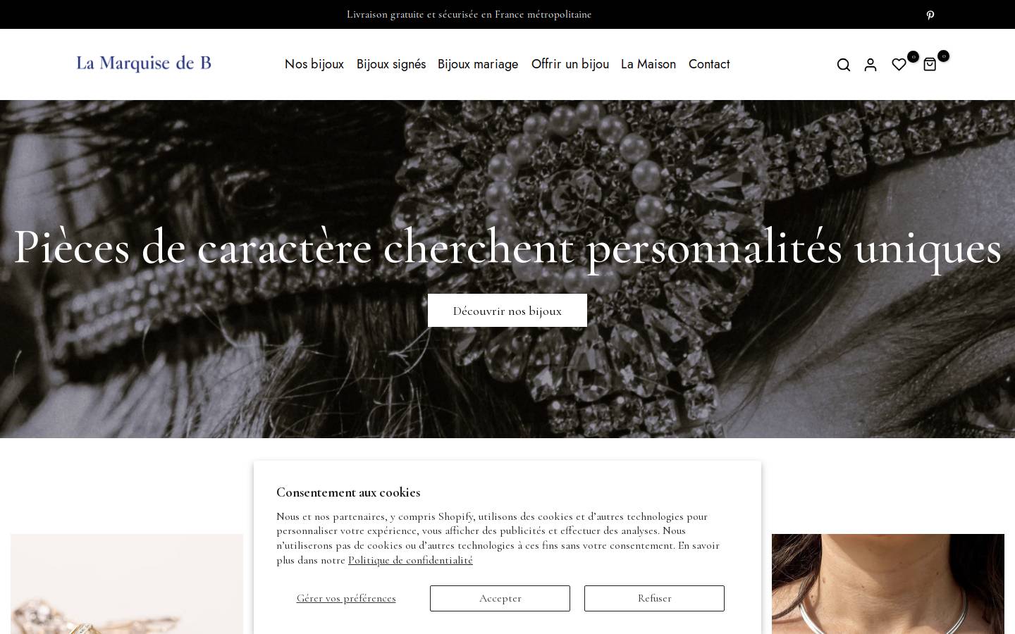 lamarquisedeb.fr homepage screenshot