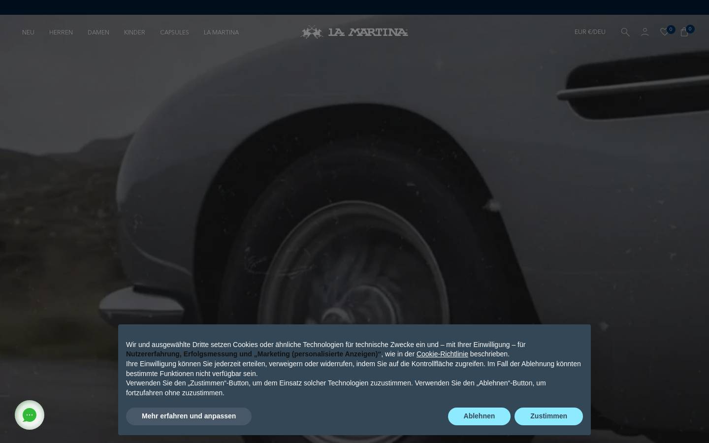 La Martina homepage screenshot