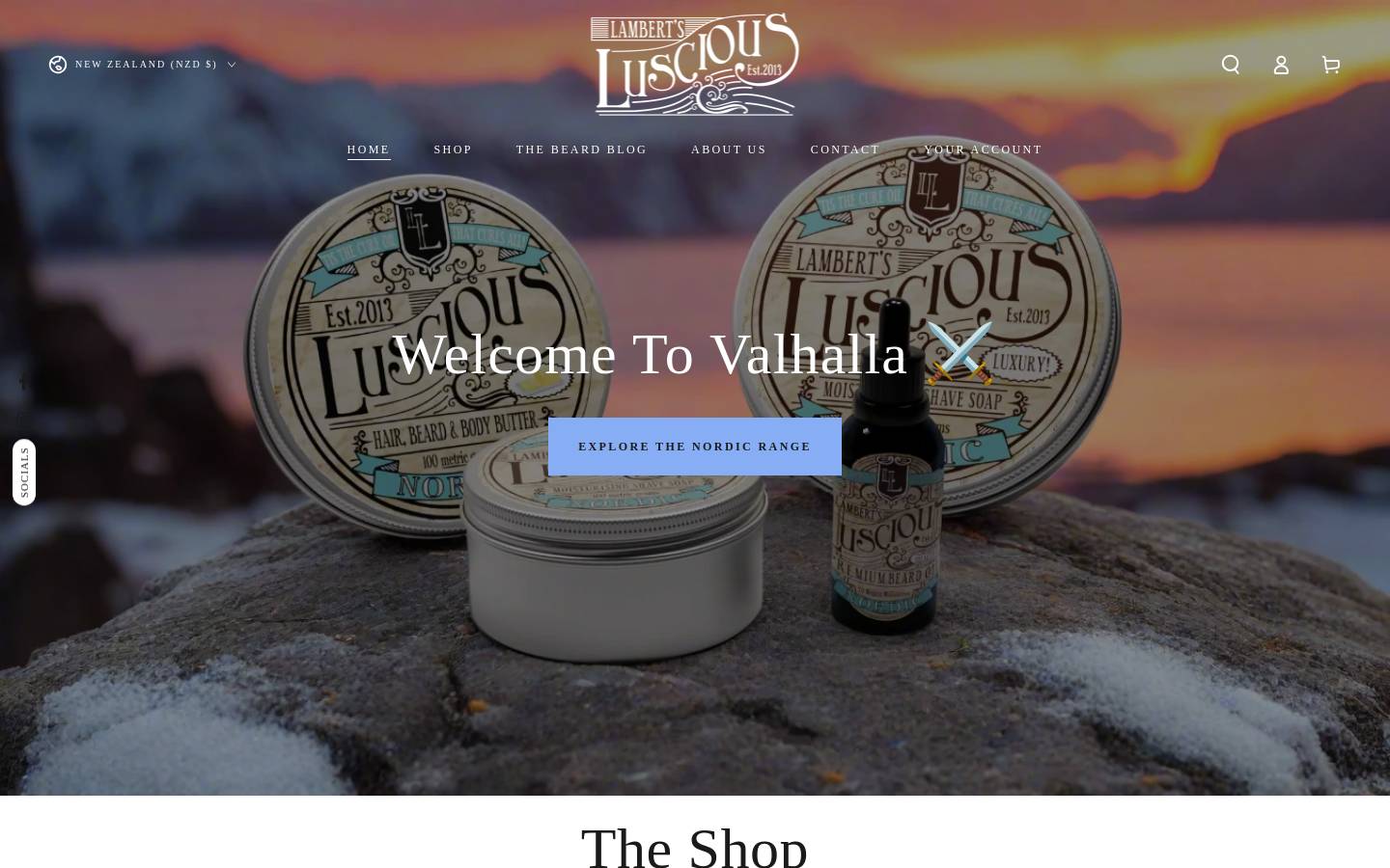 lambertsluscious.com homepage screenshot