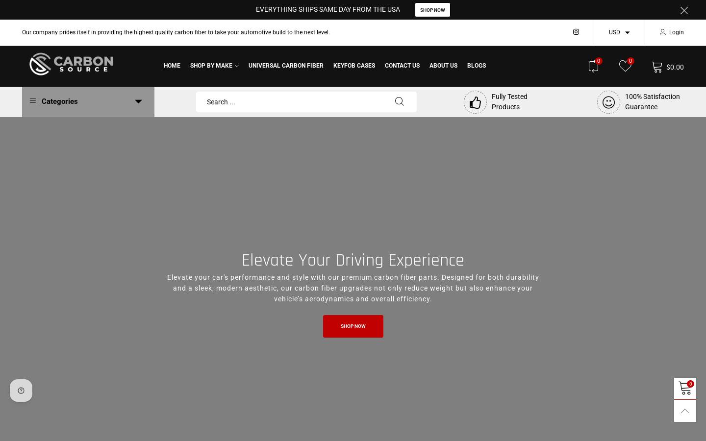 lamborghinicarbonsource.com homepage screenshot