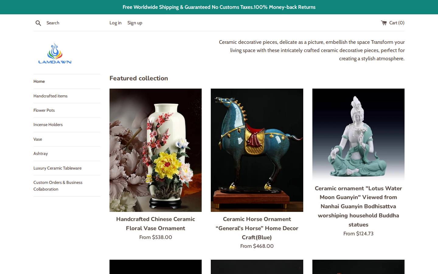 lamdawn.com homepage screenshot