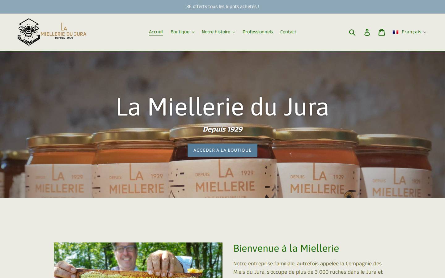 lamielleriedujura.fr homepage screenshot