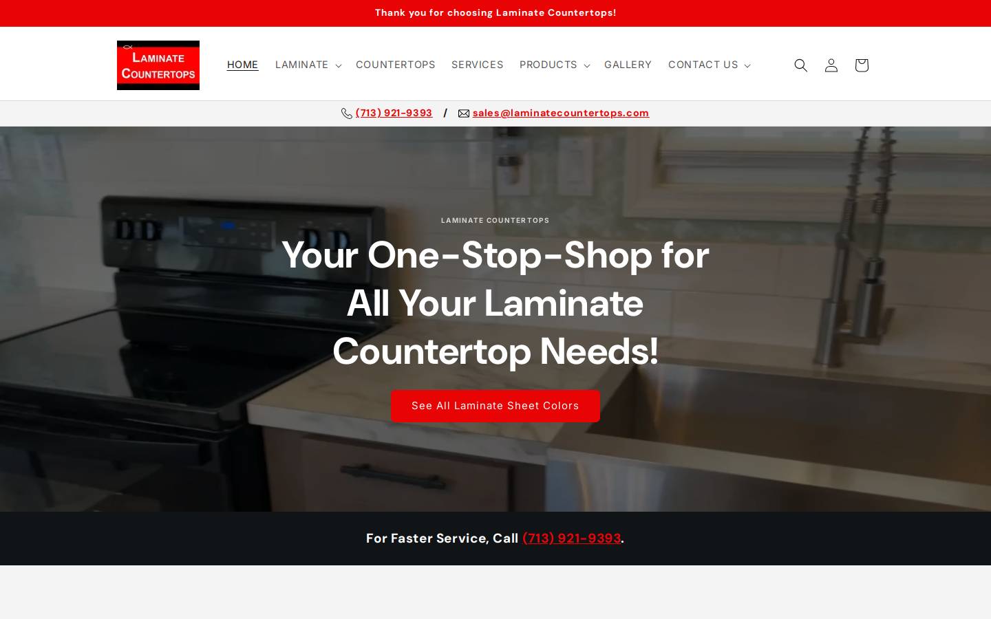 laminatecountertops.com homepage screenshot