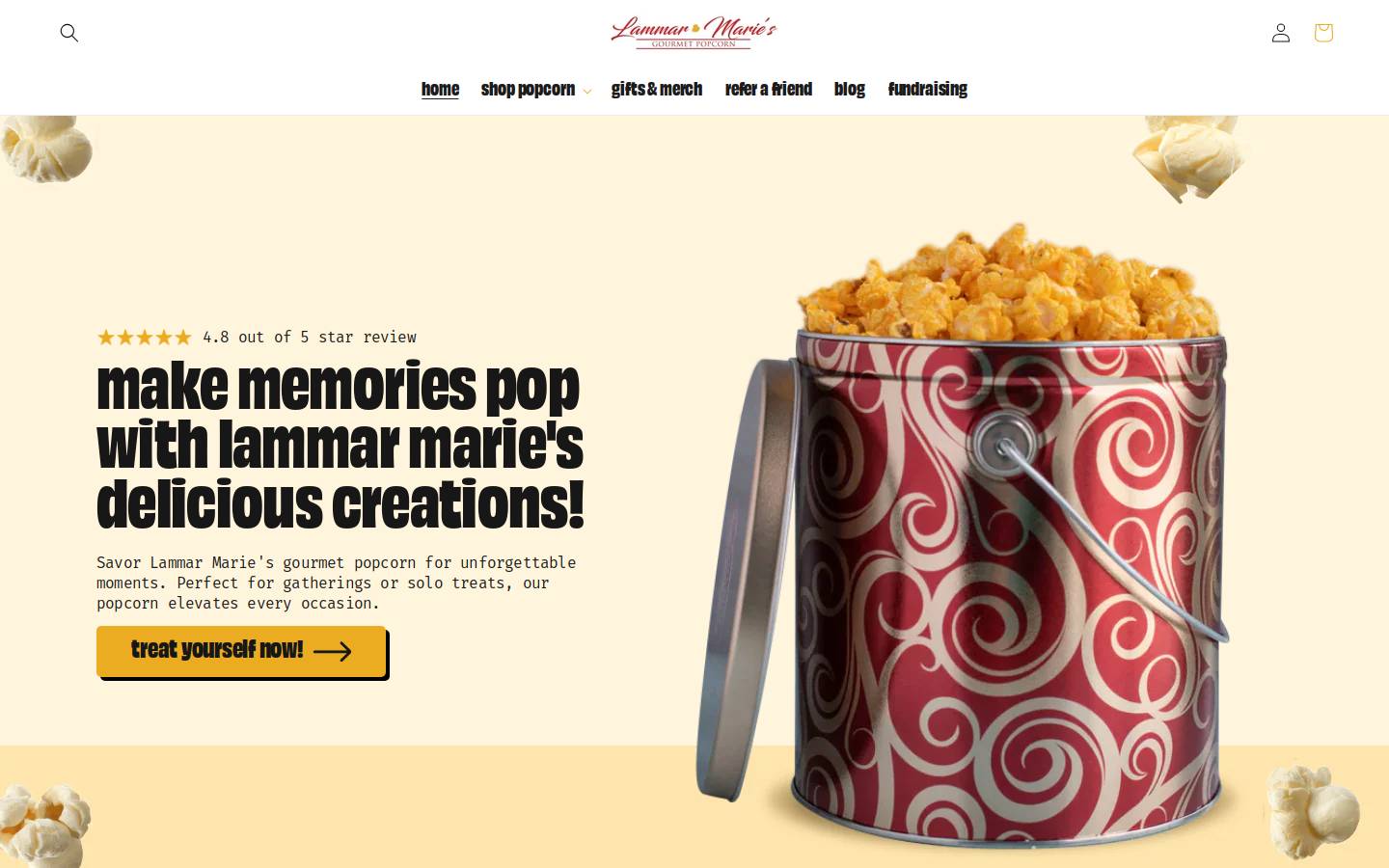 lammarmarie.com homepage screenshot
