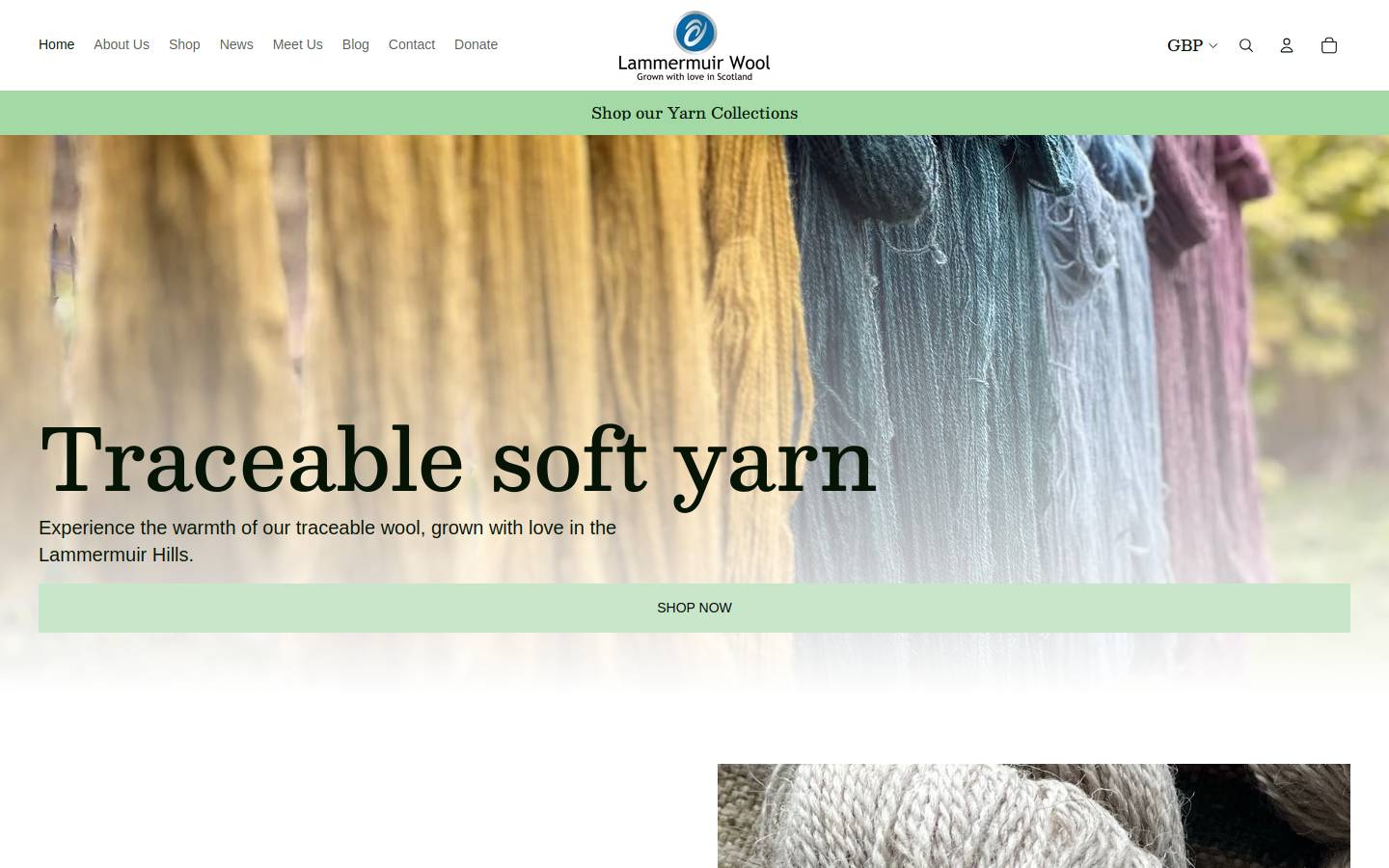 lammermuirwool.scot homepage screenshot