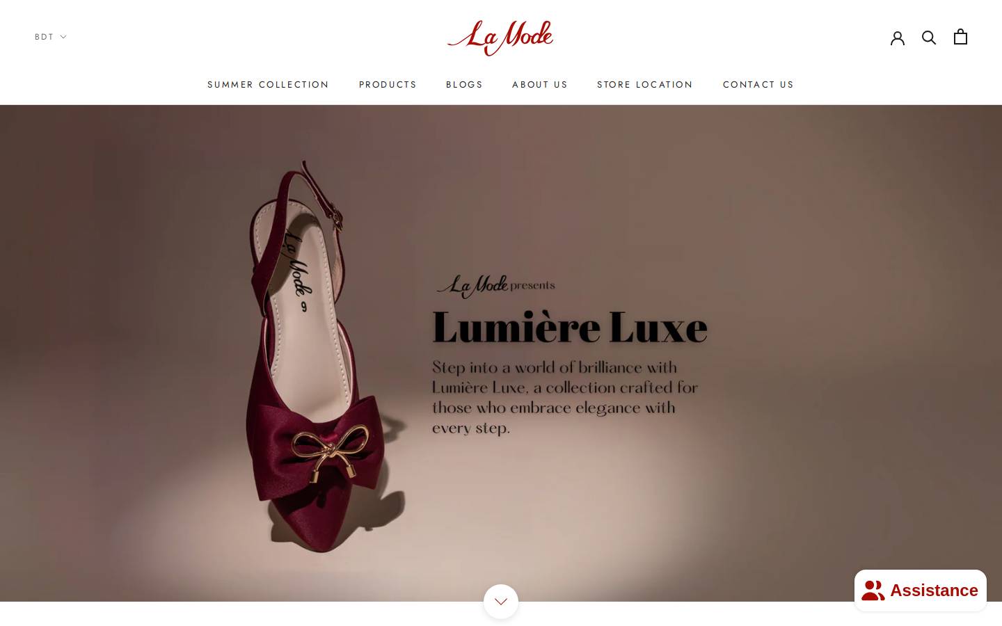 lamodebd.com homepage screenshot