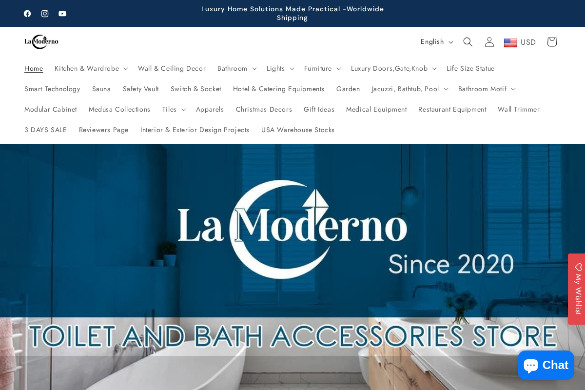 La Moderno homepage screenshot