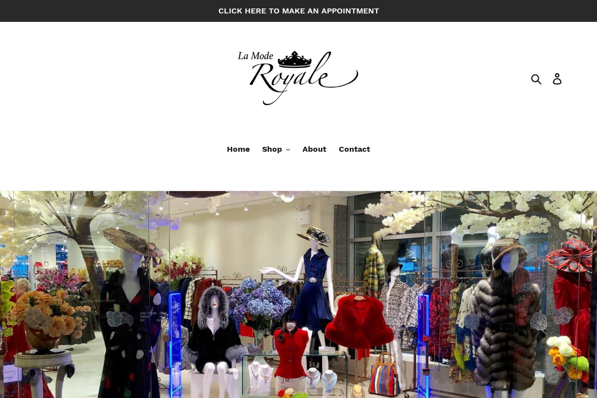 La Mode Royale homepage screenshot