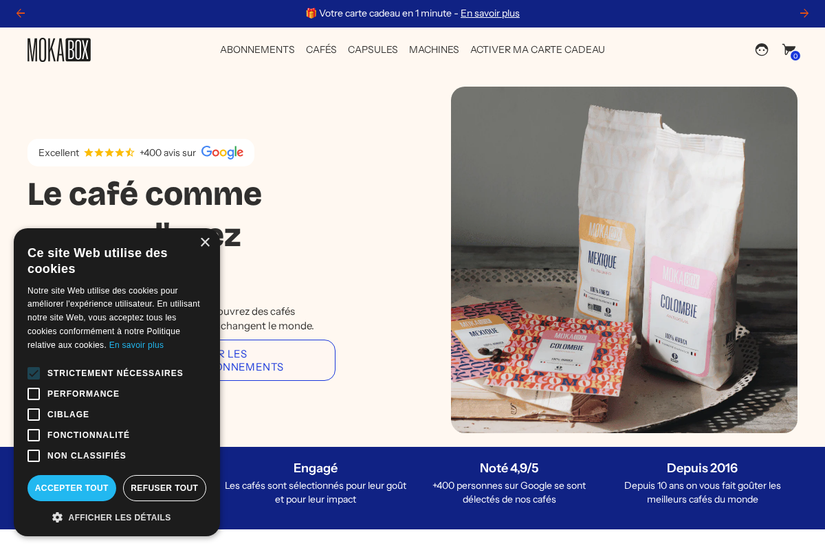 lamokabox.com homepage screenshot