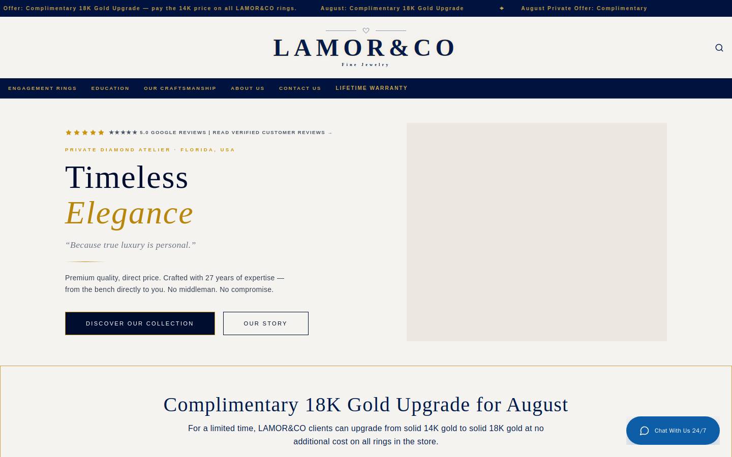lamoreco.com homepage screenshot
