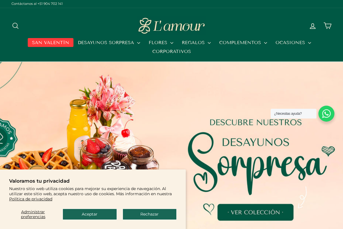 L'amour.pe homepage screenshot