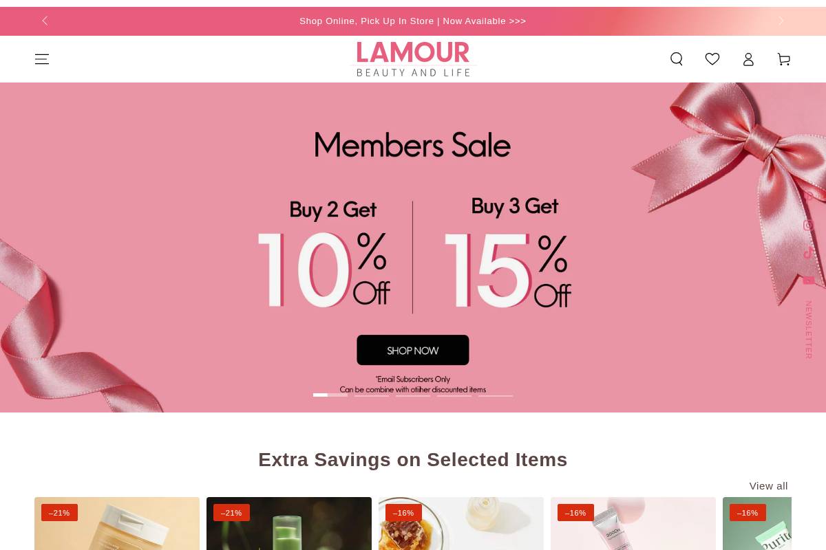 lamourlife.com homepage screenshot